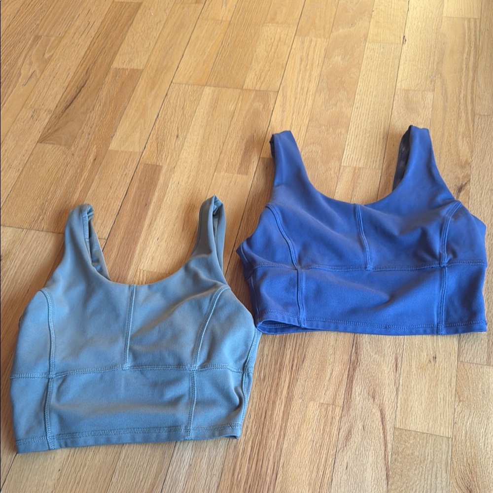 Danskin medium  corset sports bras green and blue